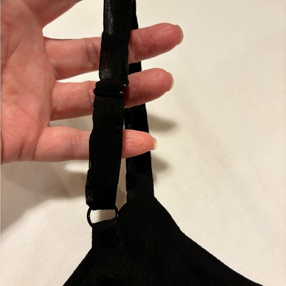 Torrid black, lined, dotted swiss, swingy & adjustable strap tank, size 2(18/20) - Picture 10 of 12